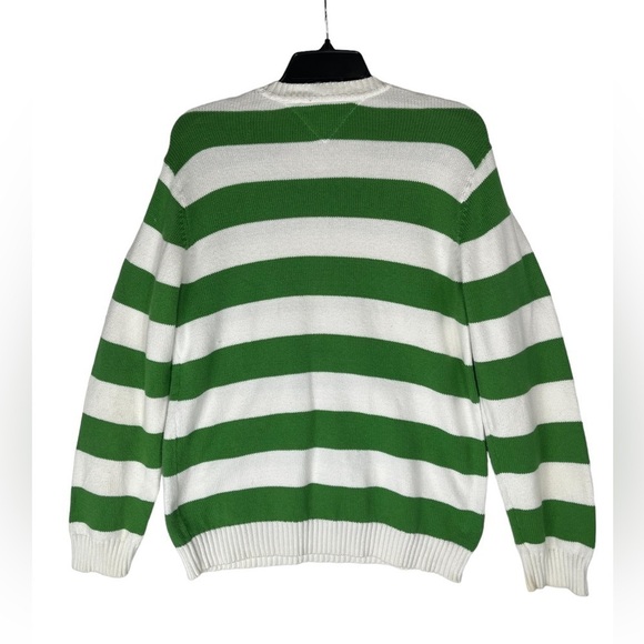 Tommy Hilfiger Sweater Teens Size L Striped V Neck Long Sleeves - Picture 2 of 6